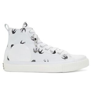 McQ Alexander McQueen White Swallow High-Top Sneakers, size 37